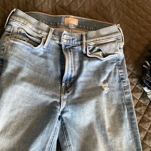 Mother jeans. the Midrise Dazzler Ankle Fray, size 27